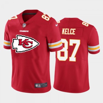 Men's Kansas City Chiefs #87 Travis Kelce Red 2020 Team Big Logo Limited Stitched Jersey Men's Kansas City Chiefs #87 Travis Kelce Red 2020 Team Big Logo Limited Stitched Jersey