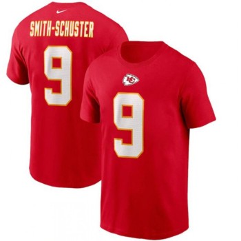 Men's Kansas City Chiefs #9 JuJu Smith-Schuster 2022 Red Name & Number T-Shirt Men's Kansas City Chiefs #9 JuJu Smith-Schuster 2022 Red Name & Number T-Shirt