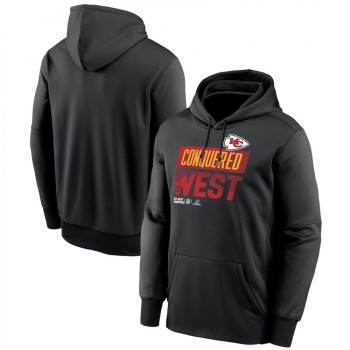 Men's Kansas City Chiefs Black 2022 AFC West Division Champions Locker Room Trophy Collection Pullover Hoodie Men's Kansas City Chiefs Black 2022 AFC West Division Champions Locker Room Trophy Collection Pullover Hoodie