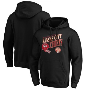 Men's Kansas City Chiefs Black 60th Season Logo Rise Pullover Hoodie Men's Kansas City Chiefs Black 60th Season Logo Rise Pullover Hoodie