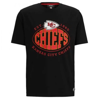 Men's Kansas City Chiefs Black BOSS X Trap T-Shirt Men's Kansas City Chiefs Black BOSS X Trap T-Shirt