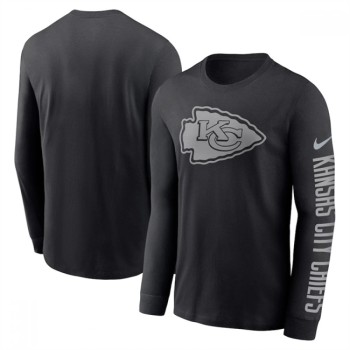 Men's Kansas City Chiefs Black Long Sleeve T-Shirt Men's Kansas City Chiefs Black Long Sleeve T-Shirt