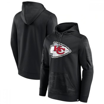 Men's Kansas City Chiefs Black On The Ball Pullover Hoodie Men's Kansas City Chiefs Black On The Ball Pullover Hoodie