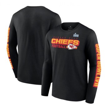 Men's Kansas City Chiefs Black Super Bowl LVII Star Trail Big & Tall T-Shirt Men's Kansas City Chiefs Black Super Bowl LVII Star Trail Big & Tall T-Shirt
