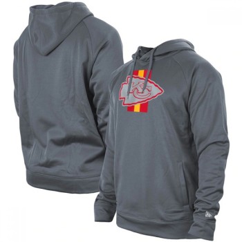Men's Kansas City Chiefs Gray New Era Training Camp Raglan Pullover Hoodie Men's Kansas City Chiefs Gray New Era Training Camp Raglan Pullover Hoodie