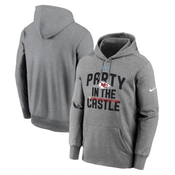 Men's Kansas City Chiefs Gray Super Bowl LVII Champions Celebration Parade Pullover Hoodie Men's Kansas City Chiefs Gray Super Bowl LVII Champions Celebration Parade Pullover Hoodie
