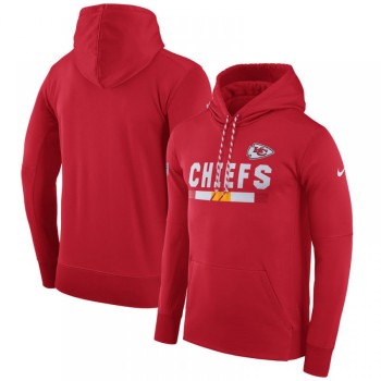 Men's Kansas City Chiefs Red Sideline Team Name Performance Pullover Hoodie Men's Kansas City Chiefs Red Sideline Team Name Performance Pullover Hoodie