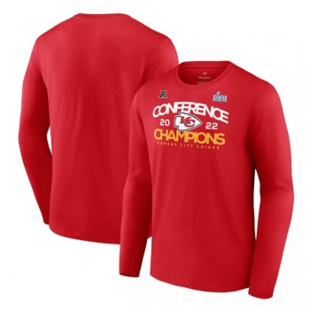 Men's Kansas City Chiefs Red 2022 AFC Champions Shadow Cast Long Sleeve T-Shirt Men's Kansas City Chiefs Red 2022 AFC Champions Shadow Cast Long Sleeve T-Shirt