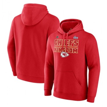 Men's Kansas City Chiefs Red 2022 AFC Champions Team Slogan Pullover Hoodie Men's Kansas City Chiefs Red 2022 AFC Champions Team Slogan Pullover Hoodie