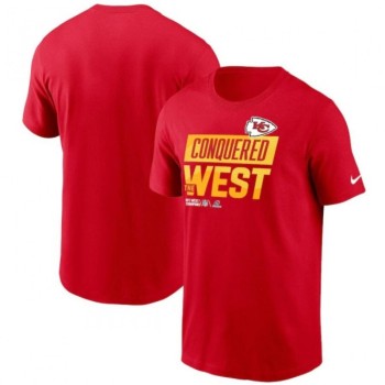 Men's Kansas City Chiefs Red 2022 AFC West Division Champions Collection T-Shirt Men's Kansas City Chiefs Red 2022 AFC West Division Champions Collection T-Shirt