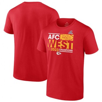 Men's Kansas City Chiefs Red 2023 AFC West Division Champions Big & Tall T-Shirt Men's Kansas City Chiefs Red 2023 AFC West Division Champions Big & Tall T-Shirt