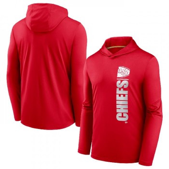 Men's Kansas City Chiefs Red Fan Gear Team Stack Hoodie Performance Long Sleeve T-Shirt Men's Kansas City Chiefs Red Fan Gear Team Stack Hoodie Performance Long Sleeve T-Shirt