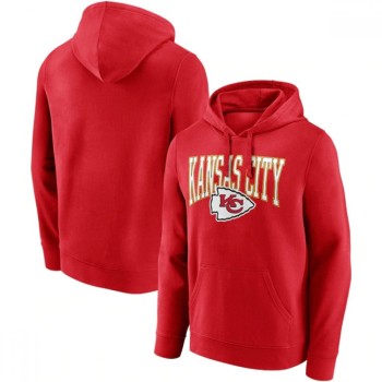 Men's Kansas City Chiefs Red Gridiron Classics Campus Standard Pullover Hoodie Men's Kansas City Chiefs Red Gridiron Classics Campus Standard Pullover Hoodie