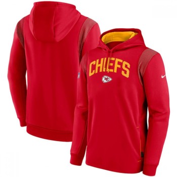 Men's Kansas City Chiefs Red Sideline Stack Performance Pullover Hoodie 002 Men's Kansas City Chiefs Red Sideline Stack Performance Pullover Hoodie 002