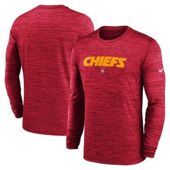 Men's Kansas City Chiefs Red Sideline Team Velocity Performance Long Sleeve T-Shirt Men's Kansas City Chiefs Red Sideline Team Velocity Performance Long Sleeve T-Shirt