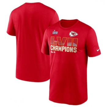 Men's Kansas City Chiefs Red Super Bowl LVII Champions Essential T-Shirt Men's Kansas City Chiefs Red Super Bowl LVII Champions Essential T-Shirt