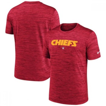 Men's Kansas City Chiefs Red Velocity Performance T-Shirt Men's Kansas City Chiefs Red Velocity Performance T-Shirt
