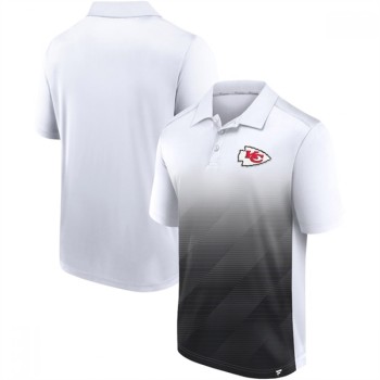 Men's Kansas City Chiefs White/Black Iconic Parameter Sublimated Polo Men's Kansas City Chiefs White/Black Iconic Parameter Sublimated Polo