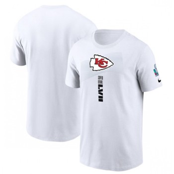 Men's Kansas City Chiefs White Super Bowl LVII Opening Night T-Shirt Men's Kansas City Chiefs White Super Bowl LVII Opening Night T-Shirt
