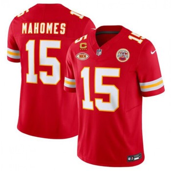 Men's Kansas City Chiefs #15 Patrick Mahomes Red 2024 F.U.S.E. With 