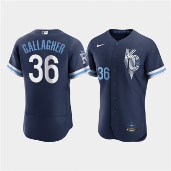Men's Kansas City Royals #36 Cam Gallagher 2022 Navy City Connect Flex Base Stitched MLB Jersey Men's Kansas City Royals #36 Cam Gallagher 2022 Navy City Connect Flex Base Stitched MLB Jersey