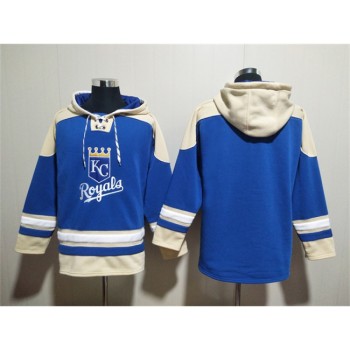 Men's Kansas City Royals Blank Blue Ageless Must-Have Lace-Up Pullover Hoodie Men's Kansas City Royals Blank Blue Ageless Must-Have Lace-Up Pullover Hoodie