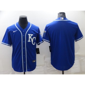 Men's Kansas City Royals Blank Blue Cool Base Stitched Jersey Men's Kansas City Royals Blank Blue Cool Base Stitched Jersey