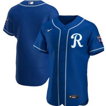 Men's Kansas City Royals Blank Royal Flex Base Stitched Jersey Men's Kansas City Royals Blank Royal Flex Base Stitched Jersey