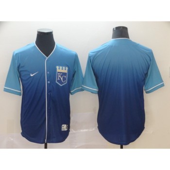 Men's Kansas City Royals Blue Fade Stitched MLB Jersey Men's Kansas City Royals Blue Fade Stitched MLB Jersey
