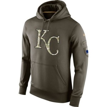 Men's Kansas City Royals Olive Salute To Service KO Performance Hoodie Men's Kansas City Royals Olive Salute To Service KO Performance Hoodie