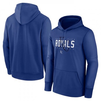 Men's Kansas City Royals Royal Pregame Performance Pullover Hoodie Men's Kansas City Royals Royal Pregame Performance Pullover Hoodie