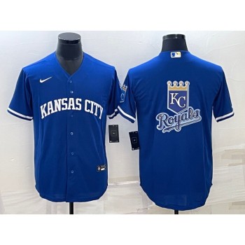 Men's Kansas City Royals Royal Team Big Logo Cool Base Stitched Jersey Men's Kansas City Royals Royal Team Big Logo Cool Base Stitched Jersey