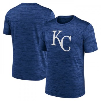 Men's Kansas City Royals Royal Team Logo Velocity Practice Performance T-Shirt Men's Kansas City Royals Royal Team Logo Velocity Practice Performance T-Shirt