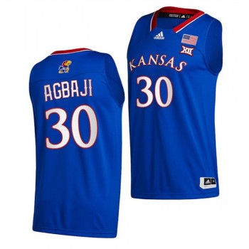Men's Kansas Jayhawks #30 Ochai Agbaji Royal Basketball Stitched Jersey Men's Kansas Jayhawks #30 Ochai Agbaji Royal Basketball Stitched Jersey