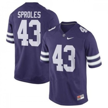 Men's Kansas State Wildcats #43 Darren Sproles Purple Vapor Stitched NCAA Jersey Men's Kansas State Wildcats #43 Darren Sproles Purple Vapor Stitched NCAA Jersey