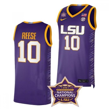 Men's LSU Tigers #10 Angel Reese Purple Stitched Basketball Jersey Men's LSU Tigers #10 Angel Reese Purple Stitched Basketball Jersey