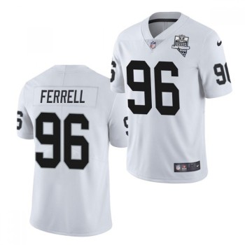 Men's Las Vegas Raiders #96 Clelin Ferrell White 2020 Inaugural Season Vapor Limited Stitched Jersey Men's Las Vegas Raiders #96 Clelin Ferrell White 2020 Inaugural Season Vapor Limited Stitched Jersey