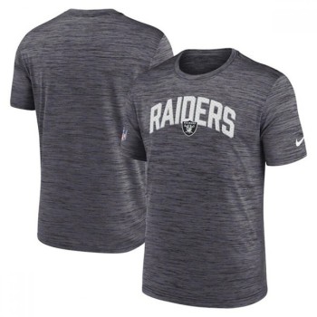 Men's Las Vegas Raiders Black On-Field Sideline Velocity T-Shirt Men's Las Vegas Raiders Black On-Field Sideline Velocity T-Shirt