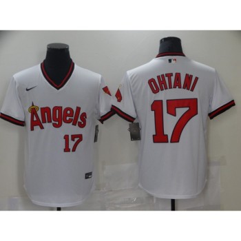 Men's Los Angeles Angels #17 Shohei Ohtani White Cool Base Stitched Baseball Jersey Men's Los Angeles Angels #17 Shohei Ohtani White Cool Base Stitched Baseball Jersey
