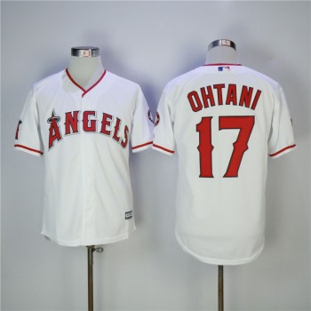 Men's Los Angeles Angels #17 Shohei Ohtani White Cool Base Stitched MLB Jersey Men's Los Angeles Angels #17 Shohei Ohtani White Cool Base Stitched MLB Jersey