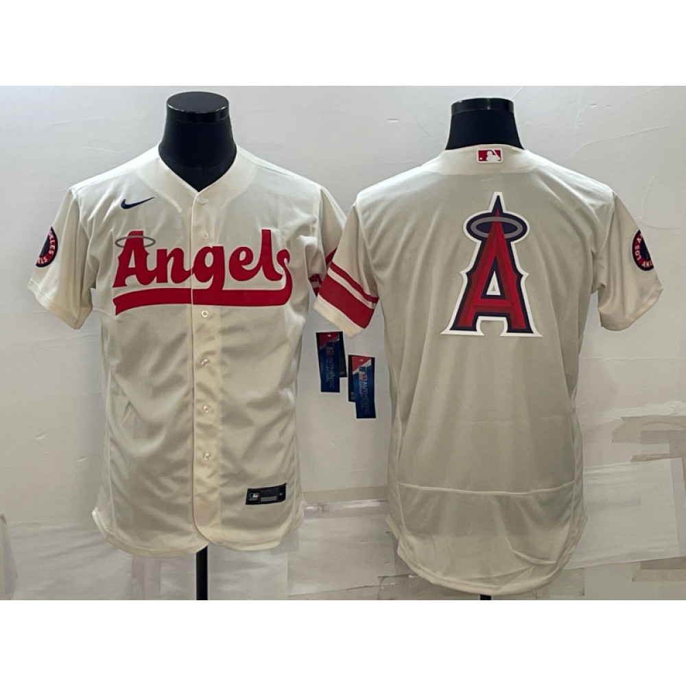 Men's Los Angeles Angels 2022 Cream City Connect Team Big Logo Flex Base Stitched Jersey