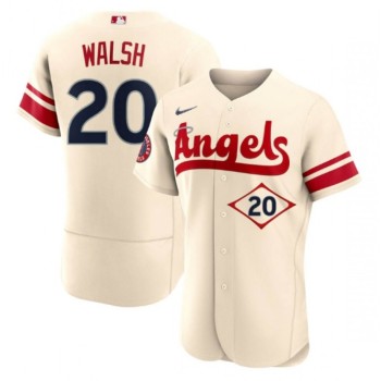 Men's Los Angeles Angels #20 Jared Walsh 2022 Cream City Connect Flex Base Stitched Jersey Men's Los Angeles Angels #20 Jared Walsh 2022 Cream City Connect Flex Base Stitched Jersey