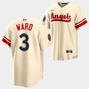 Men's Los Angeles Angels #3 Taylor Ward 2022 Cream City Connect Cool Base Stitched Jersey Men's Los Angeles Angels #3 Taylor Ward 2022 Cream City Connect Cool Base Stitched Jersey