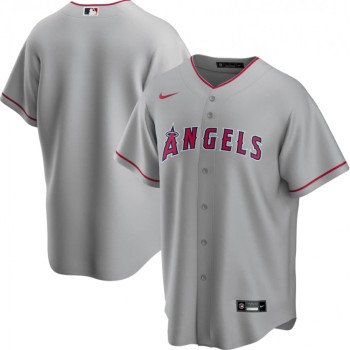 Men's Los Angeles Angels Grey Cool Base Stitched Jersey Men's Los Angeles Angels Grey Cool Base Stitched Jersey