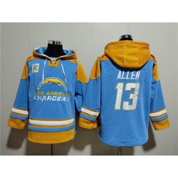 Men's Los Angeles Chargers #13 Keenan Allen Blue Ageless Must-Have Lace-Up Pullover Hoodie Men's Los Angeles Chargers #13 Keenan Allen Blue Ageless Must-Have Lace-Up Pullover Hoodie