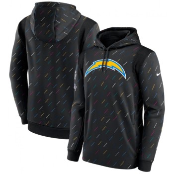 Men's Los Angeles Chargers 2021 Charcoal Crucial Catch Therma Pullover Hoodie Men's Los Angeles Chargers 2021 Charcoal Crucial Catch Therma Pullover Hoodie