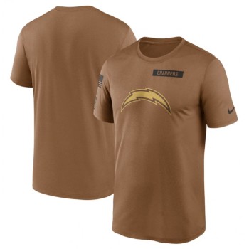 Men's Los Angeles Chargers 2023 Brown Salute To Service Legend Performance T-Shirt Men's Los Angeles Chargers 2023 Brown Salute To Service Legend Performance T-Shirt
