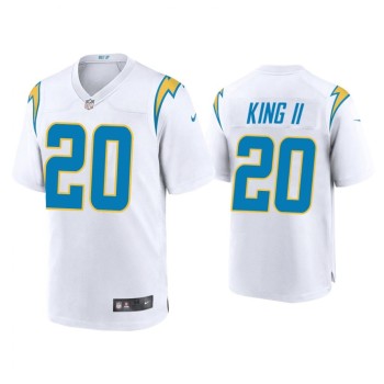 Men's Los Angeles Chargers #20 Desmond King II 2020 White Stitched Jersey Men's Los Angeles Chargers #20 Desmond King II 2020 White Stitched Jersey