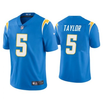 Men's Los Angeles Chargers #5 Tyrod Taylor 2020 Blue Vapor Untouchable Limited Stitched Jersey Men's Los Angeles Chargers #5 Tyrod Taylor 2020 Blue Vapor Untouchable Limited Stitched Jersey