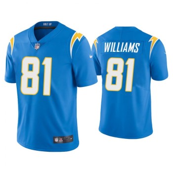 Men's Los Angeles Chargers #81 Mike Williams 2020 Blue Vapor Untouchable Limited Stitched Jersey Men's Los Angeles Chargers #81 Mike Williams 2020 Blue Vapor Untouchable Limited Stitched Jersey
